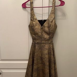 New gold min dress NWT